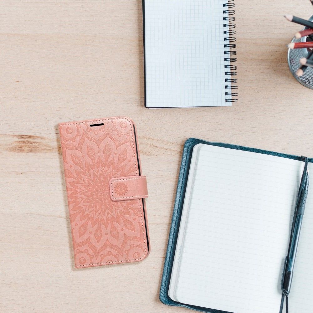 HÜLLE FÜR XIAOMI REDMI NOTE 13 PRO 4G / POCO M6 PRO 4G HEYCASE MAGNET WALLET MANDALA PEACH