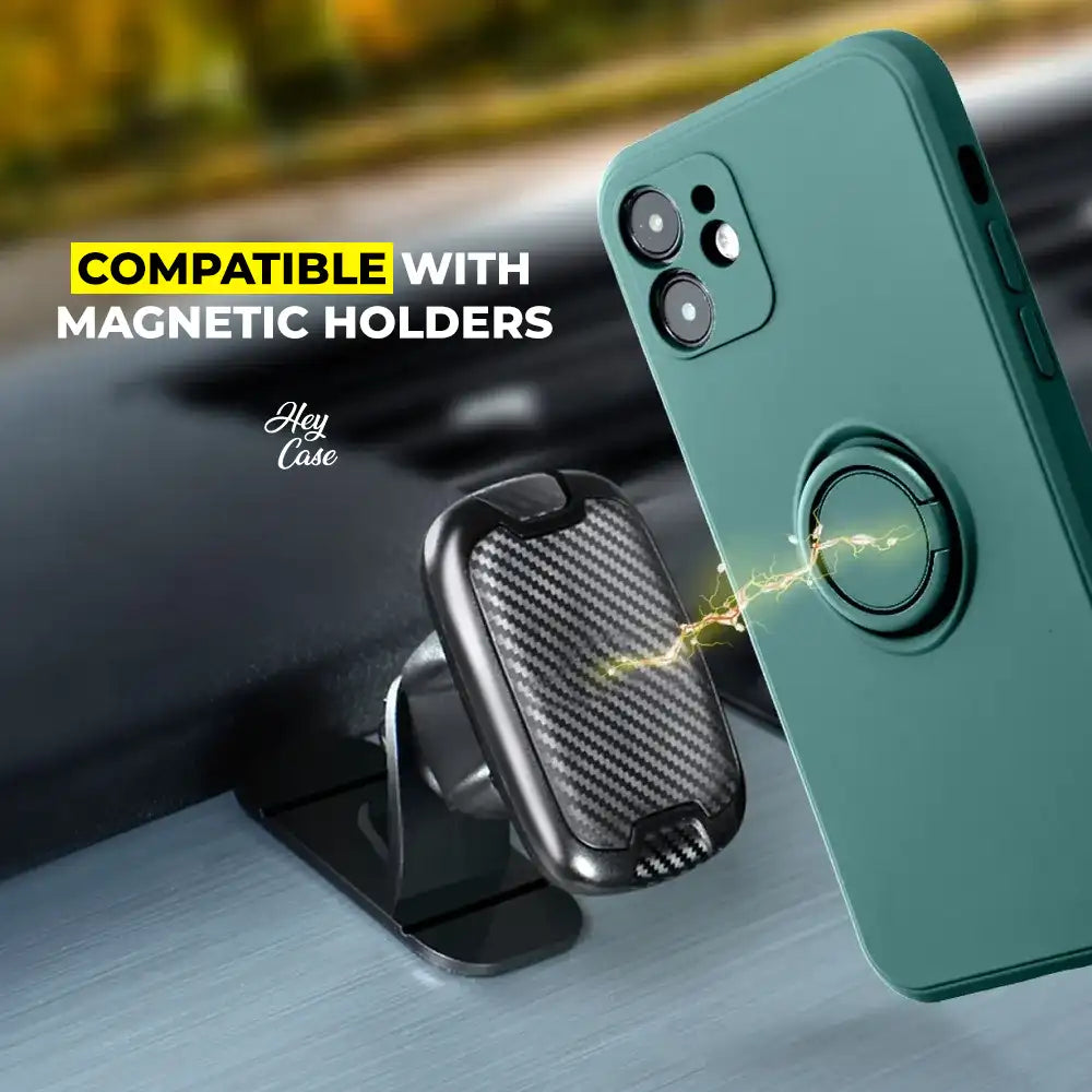 HÜLLE FÜR XIAOMI REDMI NOTE 13 4G HEYCASE ICON RING SCHWARZ