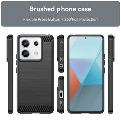HeyCase Carbon Hülle für Xiaomi Redmi Note 13 Pro Plus Schwarz