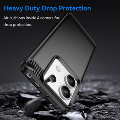 HeyCase Carbon Hülle für Xiaomi Redmi Note 13 Pro Plus Schwarz