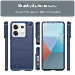 HeyCase Carbon Hülle für Xiaomi Redmi Note 13 Pro 5G Blau