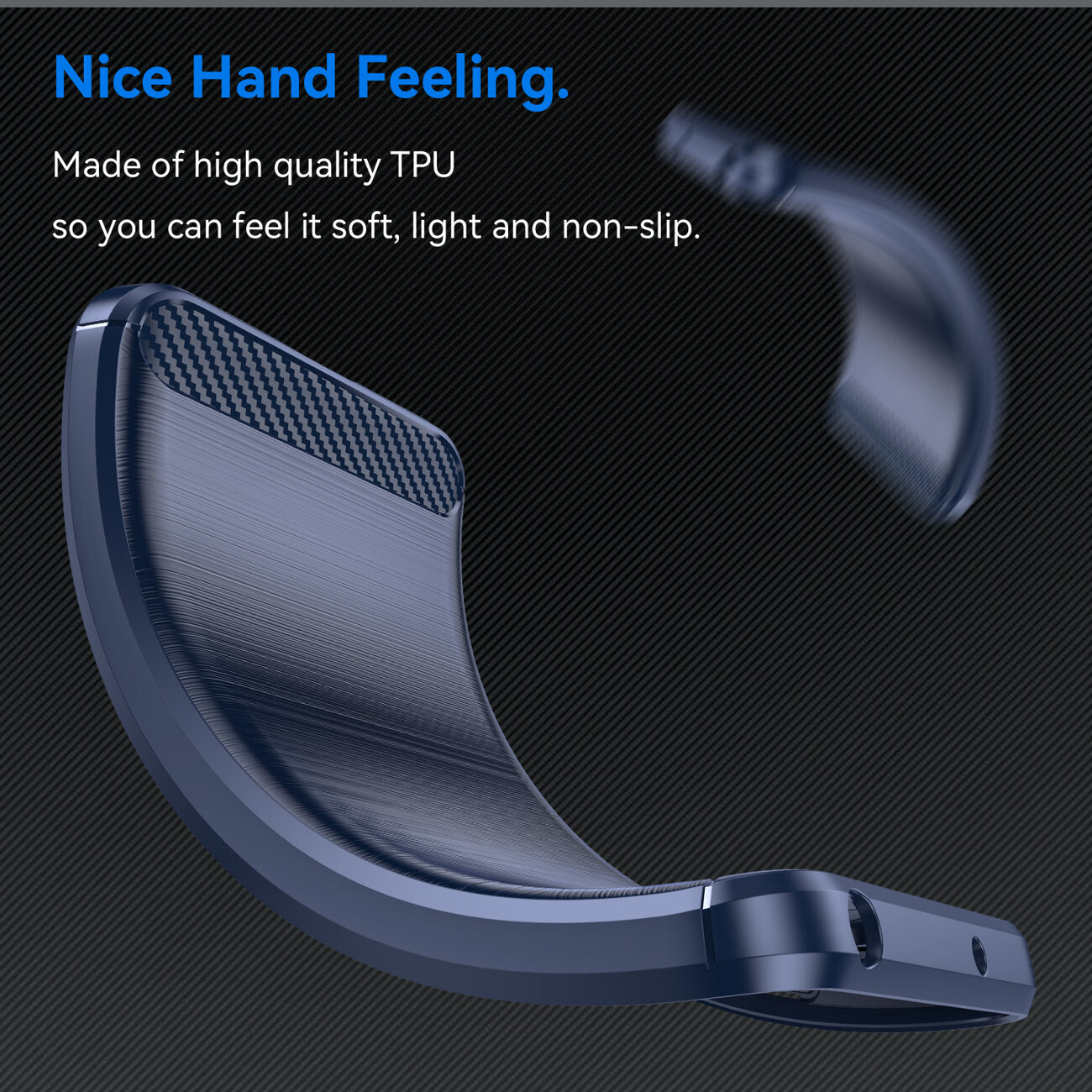 HeyCase Carbon Hülle für Xiaomi Redmi Note 13 Pro 5G Blau