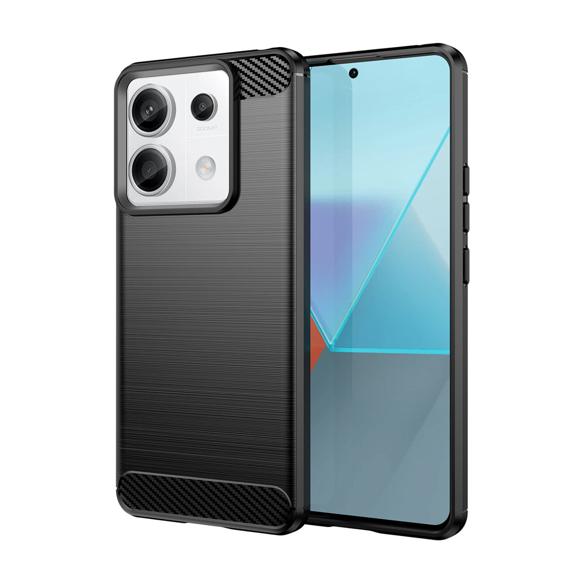HeyCase Carbon Hülle für Xiaomi Redmi Note 13 Pro Plus Schwarz