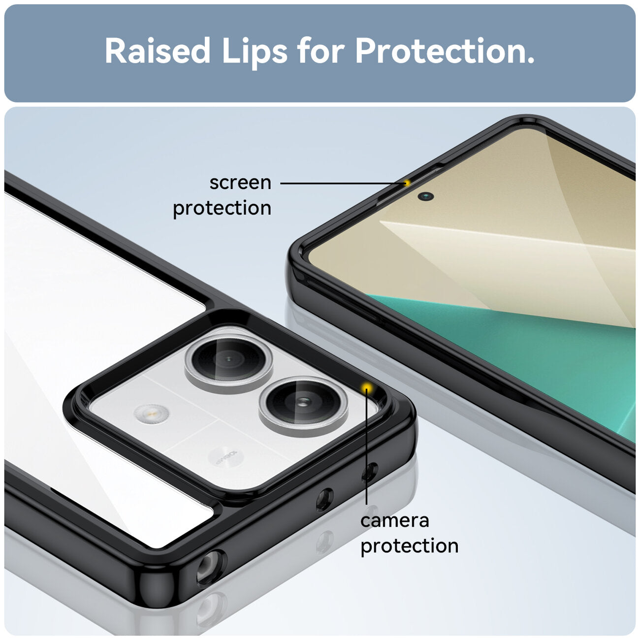 HÜLLE FÜR XIAOMI REDMI NOTE 13 5G HEYCASE FRAME SCHWARZ