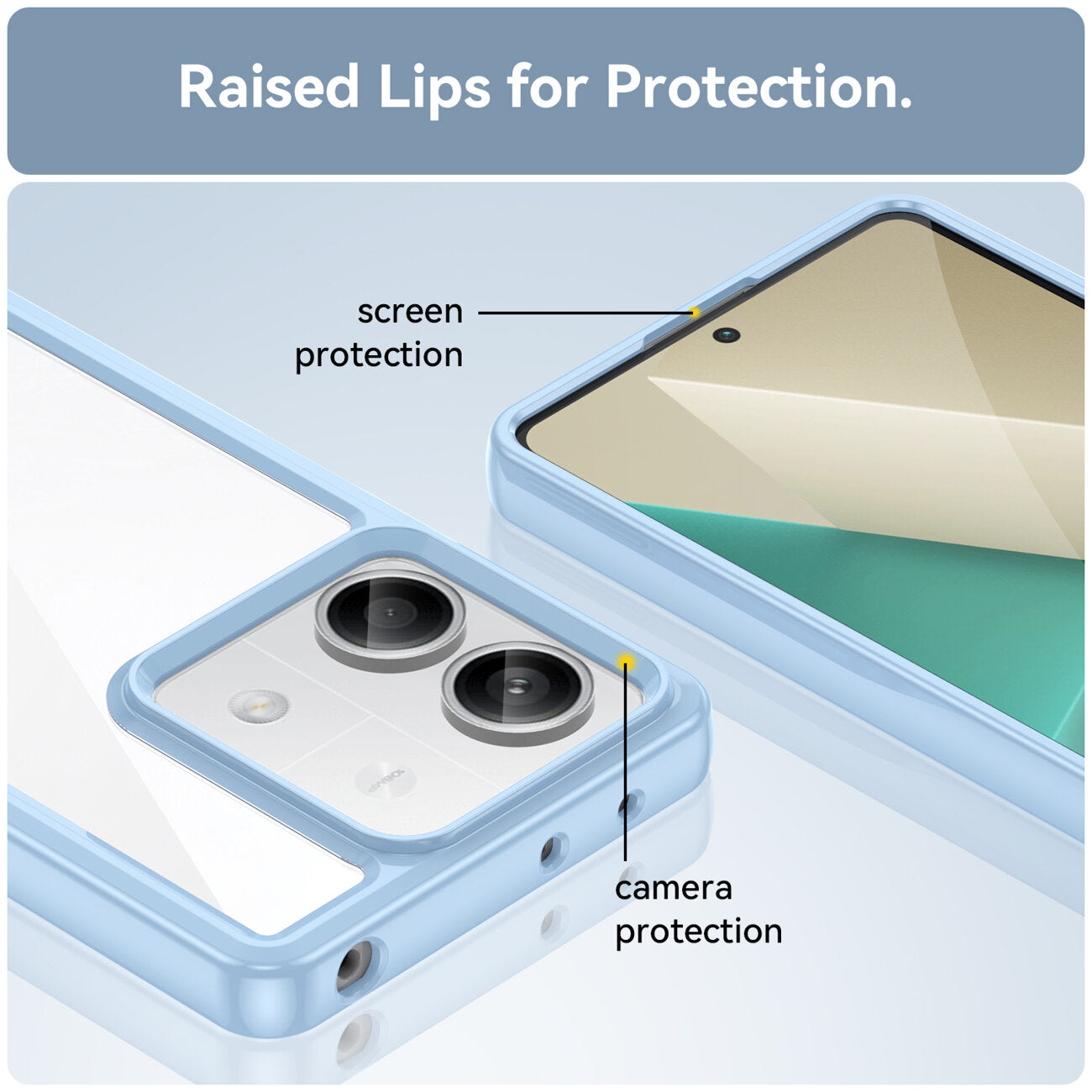 HeyCase Frame Schutz für Xiaomi Redmi Note 13 5G Blau