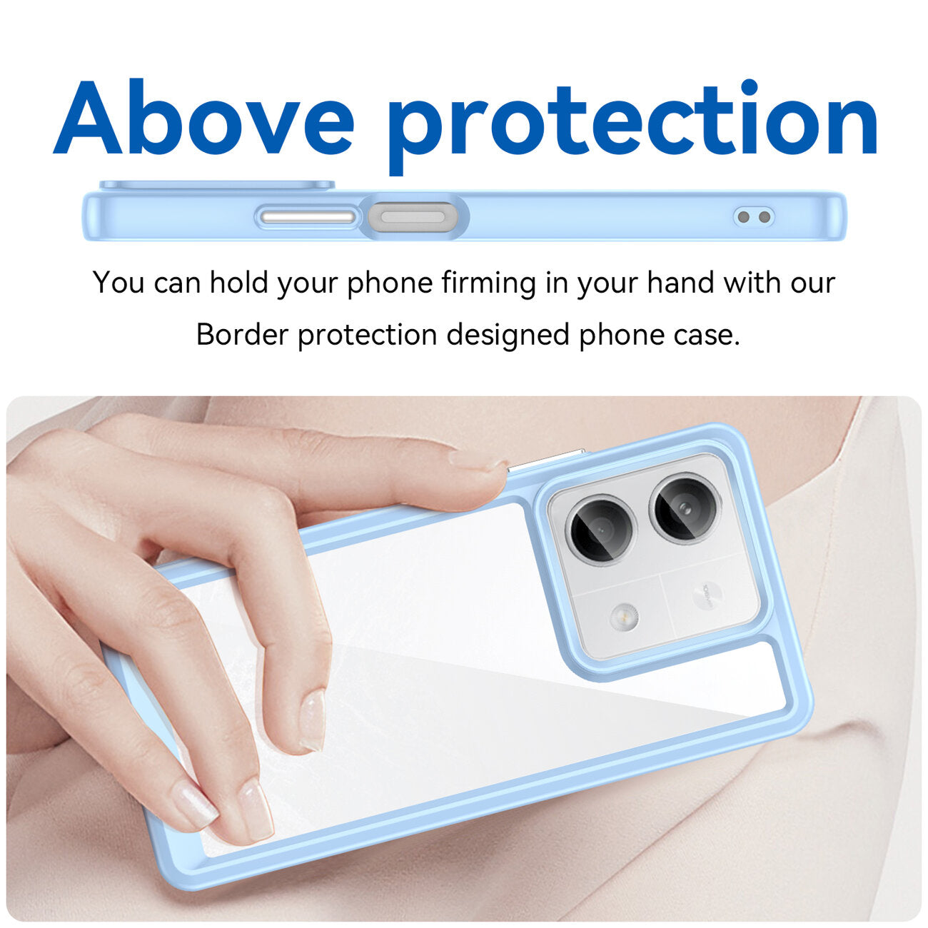 HeyCase Frame Schutz für Xiaomi Redmi Note 13 5G Blau