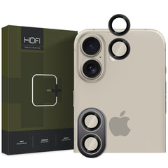SCHUTZGLAS FÜR DIE KAMERA-LINSE DES IPHONE 16 / 16 PLUS HOFI CAMRING PRO+ SCHWARZ