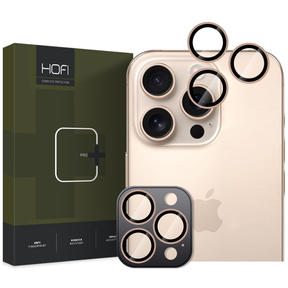 SCHUTZGLAS FÜR DIE KAMERA-LINSE HOFI CAMRING PRO+ IPHONE 16 PRO / 16 PRO MAX WÜSTEN-TITAN
