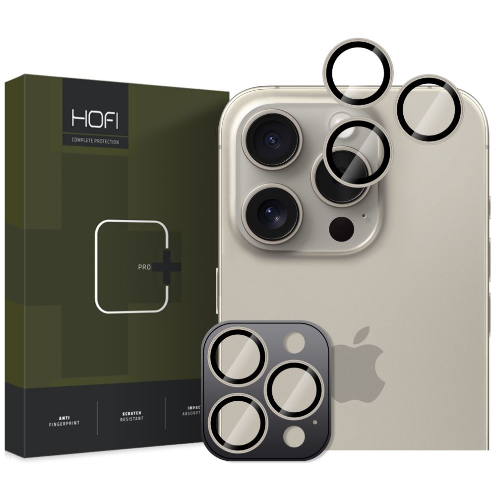 SCHUTZGLAS FÜR DIE KAMERA-LINSE HOFI CAMRING PRO+ IPHONE 16 PRO / 16 PRO MAX NATURAL TITAN