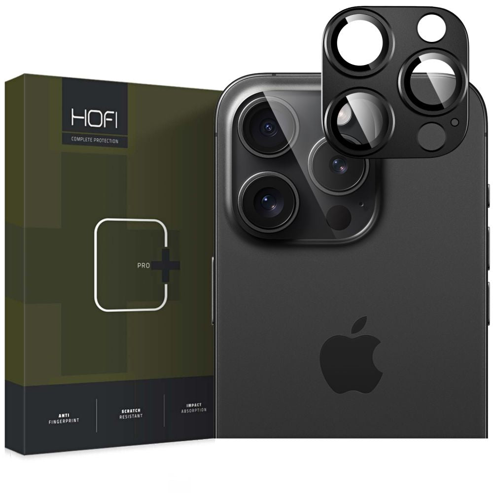 SCHUTZGLAS FÜR DIE KAMERA-LINSE HOFI FULLCAM PRO+ IPHONE 16 PRO / 16 PRO MAX SCHWARZ