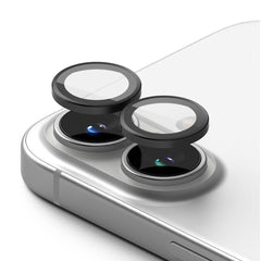SCHUTZGLAS FÜR DIE KAMERA-LINSE DES IPHONE 16 / 16 PLUS RINGKE KAMERA-RAMMSCHUTZ 2-PAK SCHWARZ