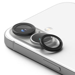 SCHUTZGLAS FÜR DIE KAMERA-LINSE DES IPHONE 16 / 16 PLUS RINGKE KAMERA-RAMMSCHUTZ 2-PAK SCHWARZ