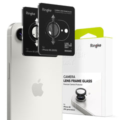 SCHUTZGLAS FÜR DIE KAMERA LINSEN RINGKE CAMERA FRAME PROTECTOR 2-PAKET IPHONE 16E SCHWARZ