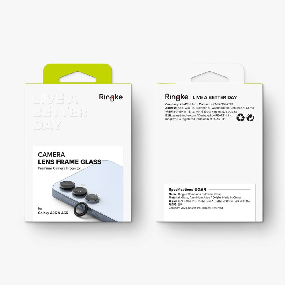 SCHUTZGLAS FÜR DIE KAMERA RINGKE CAMERA FRAME PROTECTOR GALAXY A35 / A55 5G SCHWARZ