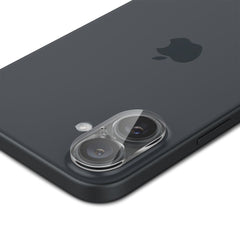 SCHUTZGLAS FÜR DIE KAMERA-LINSE SPIGEN OPTIK GLAS.TR KAMERA-SCHUTZ 2-PAKET IPHONE 16 / 16 PLUS KRISTALLKLAR