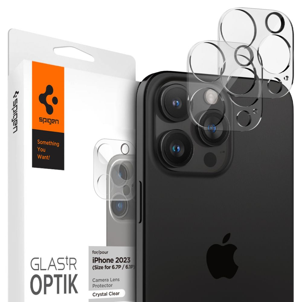 SCHUTZ FÜR DIE KAMERA SPIGEN OPTIK.TR KAMERASCHUTZ 2-PAKET IPHONE 14 PRO / PRO MAX / 15 PRO / PRO MAX KRISTALLKLAR