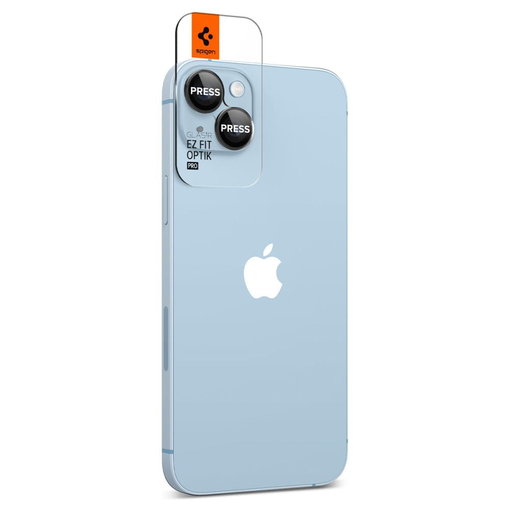 SCHUTZ FÜR DIE KAMERA SPIGEN OPTIK.TR "EZ FIT" KAMERASCHUTZ 2-PAK IPHONE 14 / 14 PLUS SCHWARZ