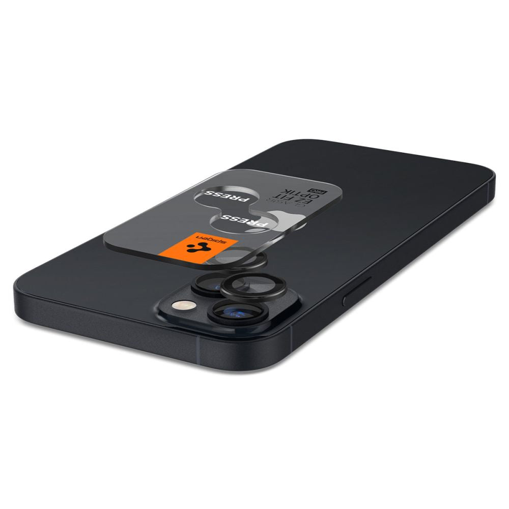 SCHUTZ FÜR DIE KAMERA SPIGEN OPTIK.TR "EZ FIT" KAMERASCHUTZ 2-PAK IPHONE 14 / 14 PLUS SCHWARZ