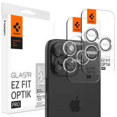 SCHUTZ FÜR DIE KAMERA SPIGEN OPTIK.TR "EZ FIT" KAMERASCHUTZ 2-PAKET IPHONE 14 PRO / PRO MAX / 15 PRO / PRO MAX KRISTALLKLAR