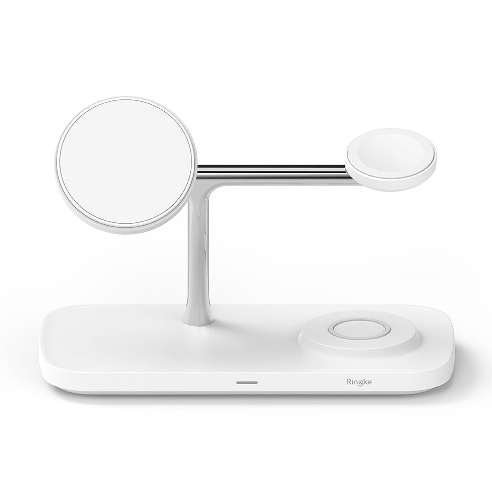 RINGKE 3IN1 QI2 MAGNETISCHER MAGSAFE WIRELESS CHARGER WEISS
