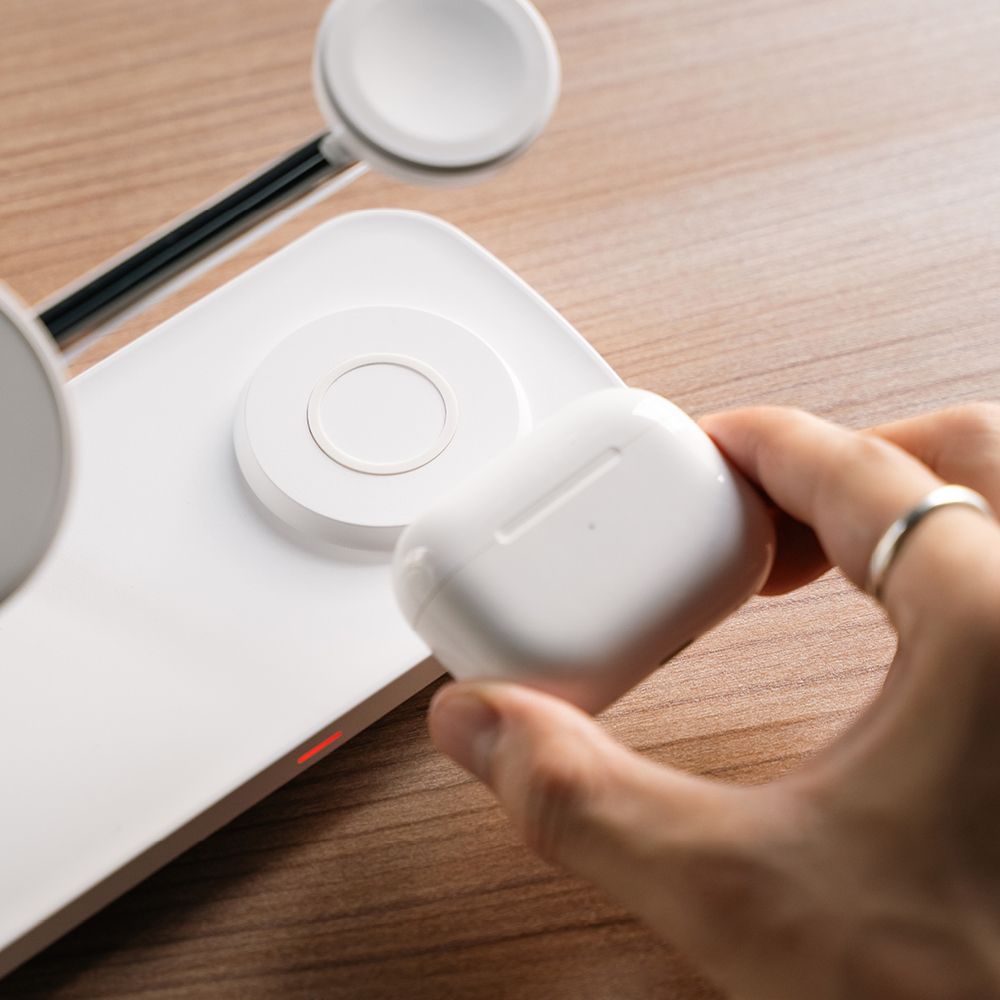 RINGKE 3IN1 QI2 MAGNETISCHER MAGSAFE WIRELESS CHARGER WEISS