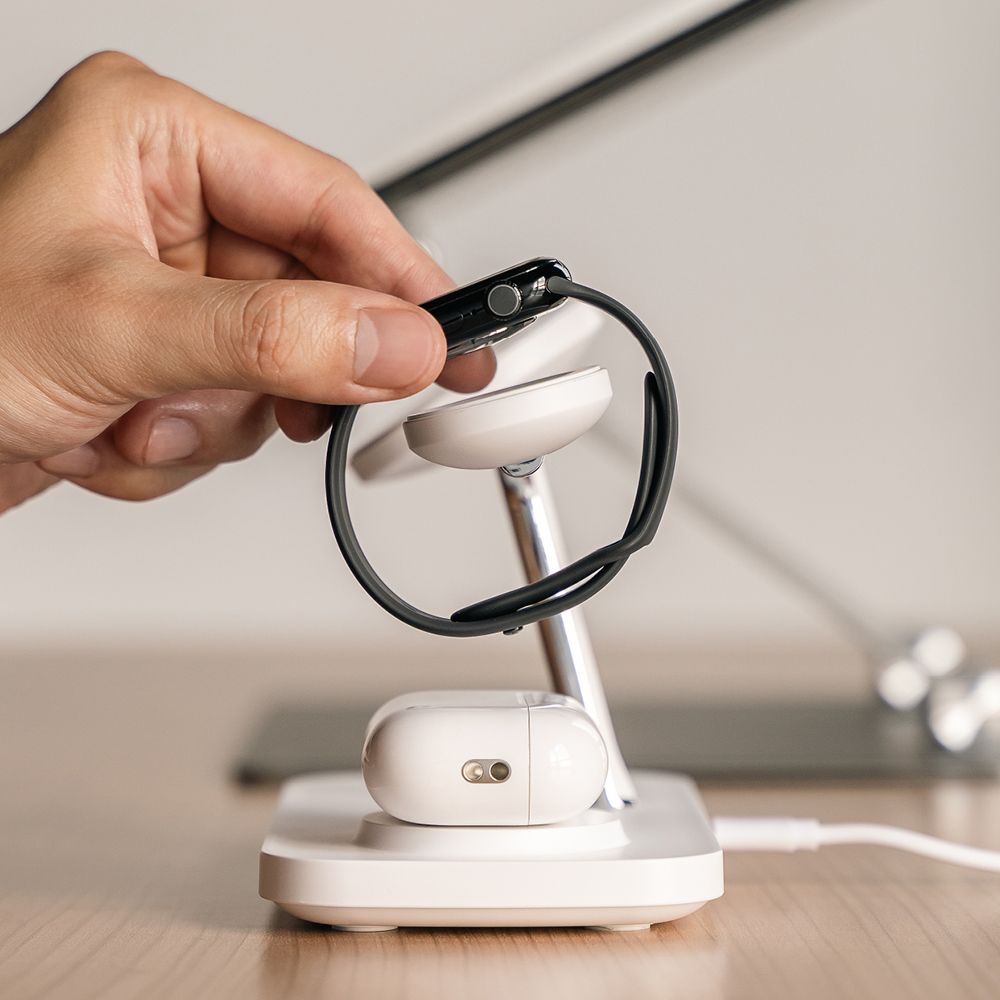 RINGKE 3IN1 QI2 MAGNETISCHER MAGSAFE WIRELESS CHARGER WEISS