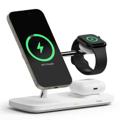 RINGKE 3IN1 QI2 MAGNETISCHER MAGSAFE WIRELESS CHARGER WEISS