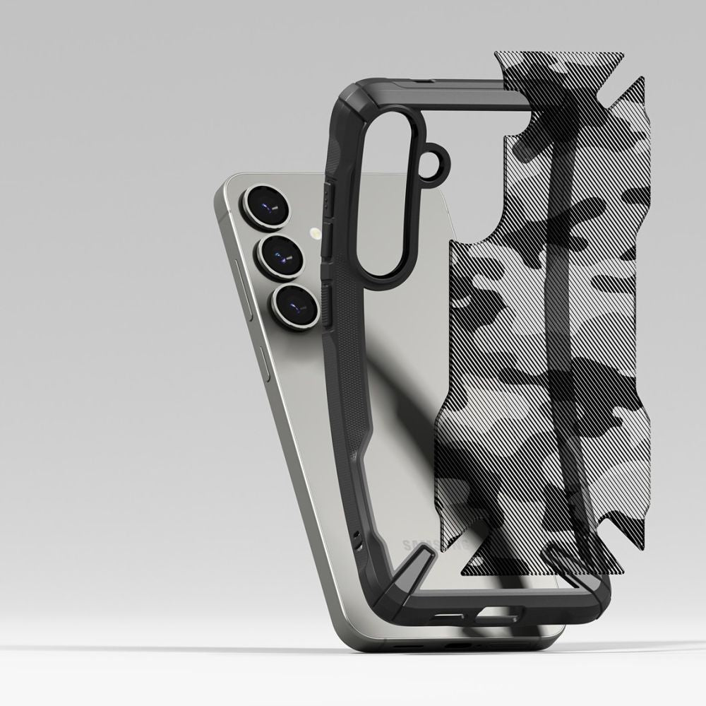 RINGKE FUSION X HÜLLE GALAXY S25 CAMO SCHWARZ