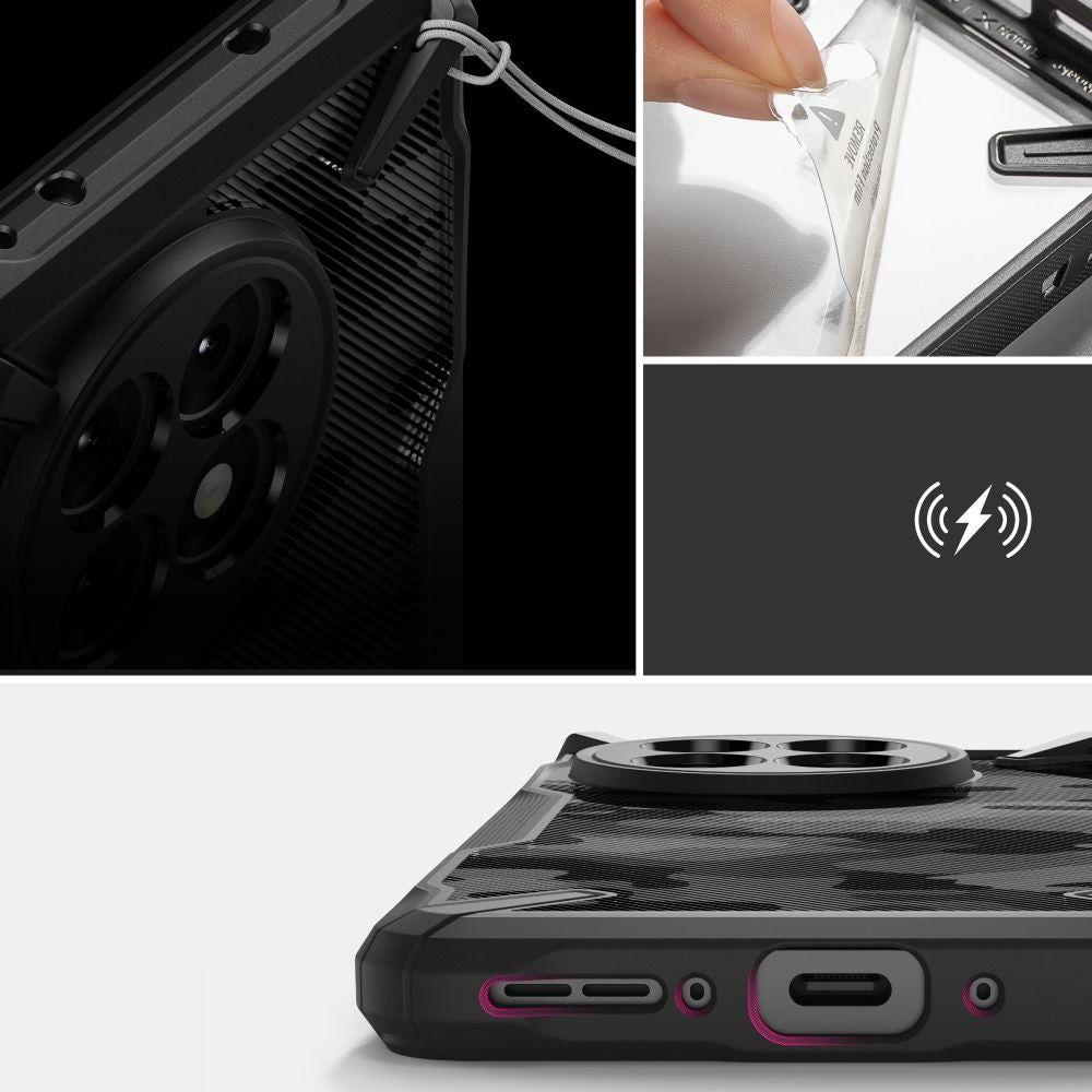 RINGKE FUSION X HÜLLE FÜR ONEPLUS 13R CAMO SCHWARZ