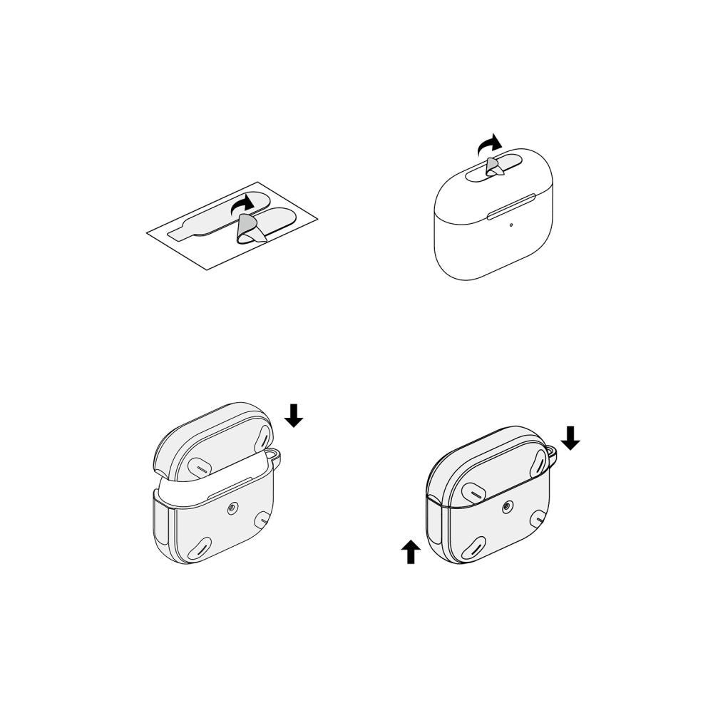 RINGKE ONYX HÜLLE FÜR APPLE AIRPODS PRO 1 / 2 SCHWARZ