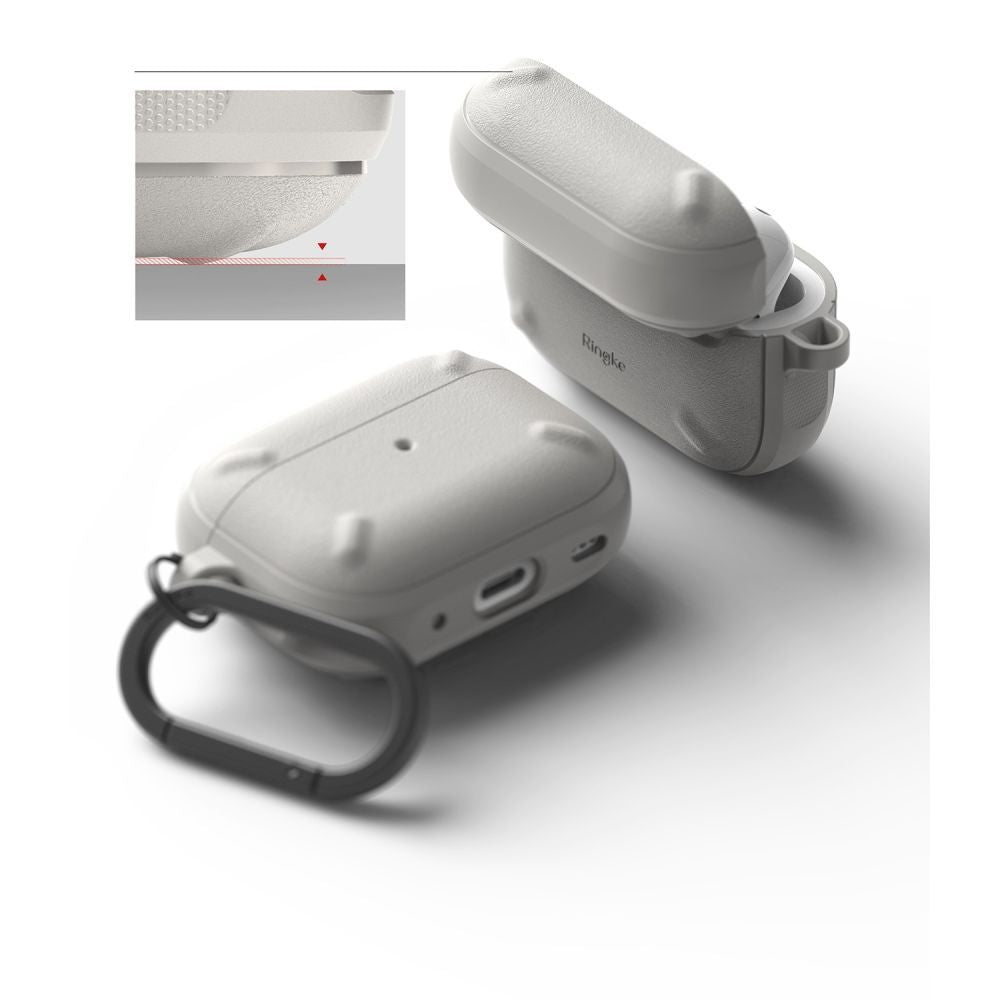 RINGKE ONYX HÜLLE FÜR APPLE AIRPODS PRO 1 / 2 WARM GRAU