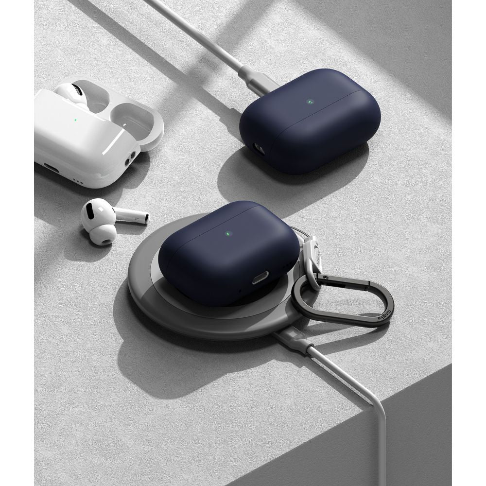 RINGKE SILIKONHÜLLE FÜR APPLE AIRPODS PRO 1 / 2 MITTERNACHTBLAU