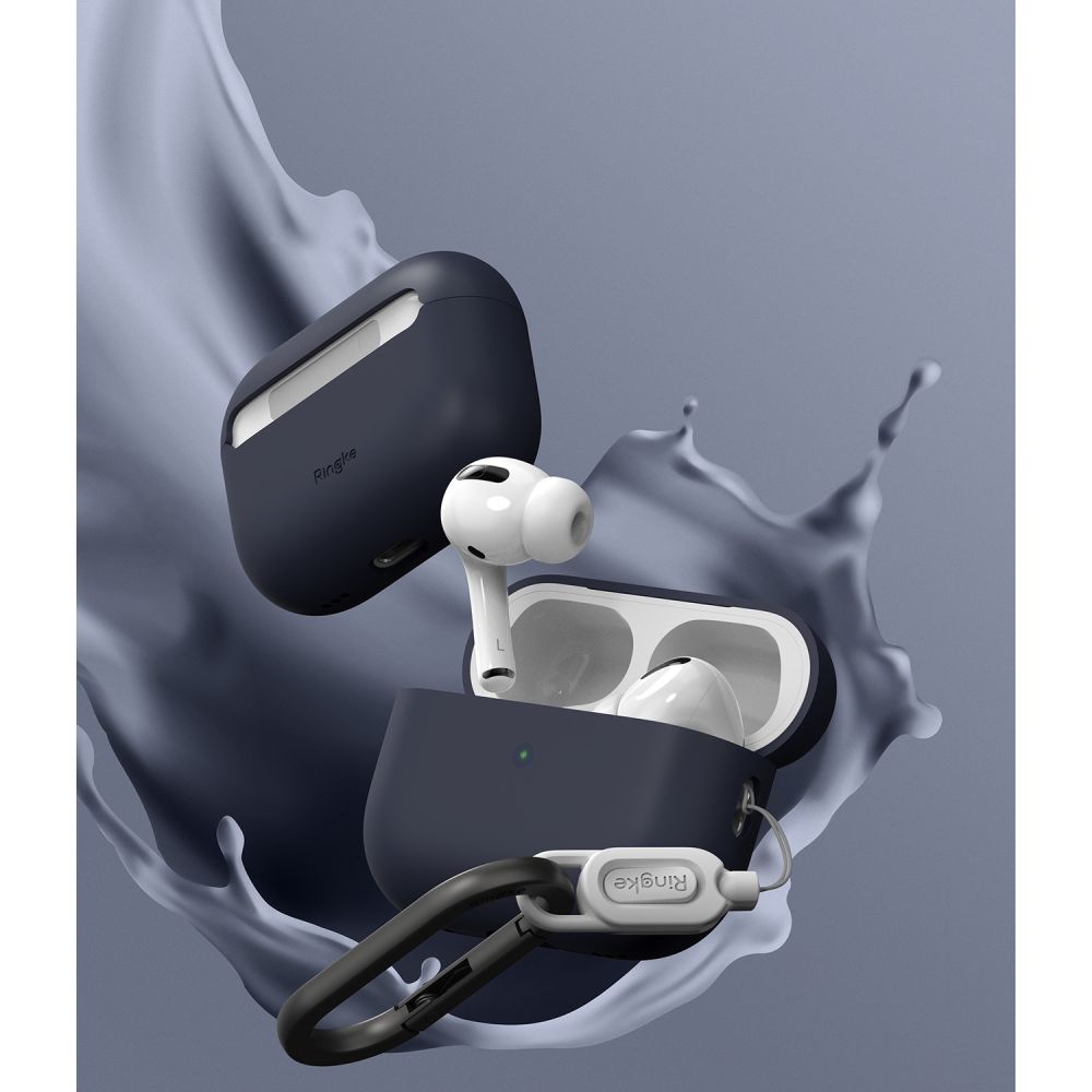 RINGKE SILIKONHÜLLE FÜR APPLE AIRPODS PRO 1 / 2 MITTERNACHTBLAU