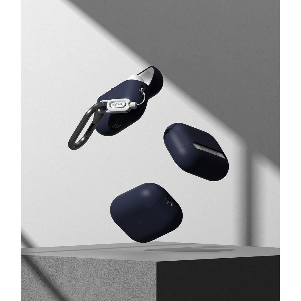 RINGKE SILIKONHÜLLE FÜR APPLE AIRPODS PRO 1 / 2 MITTERNACHTBLAU