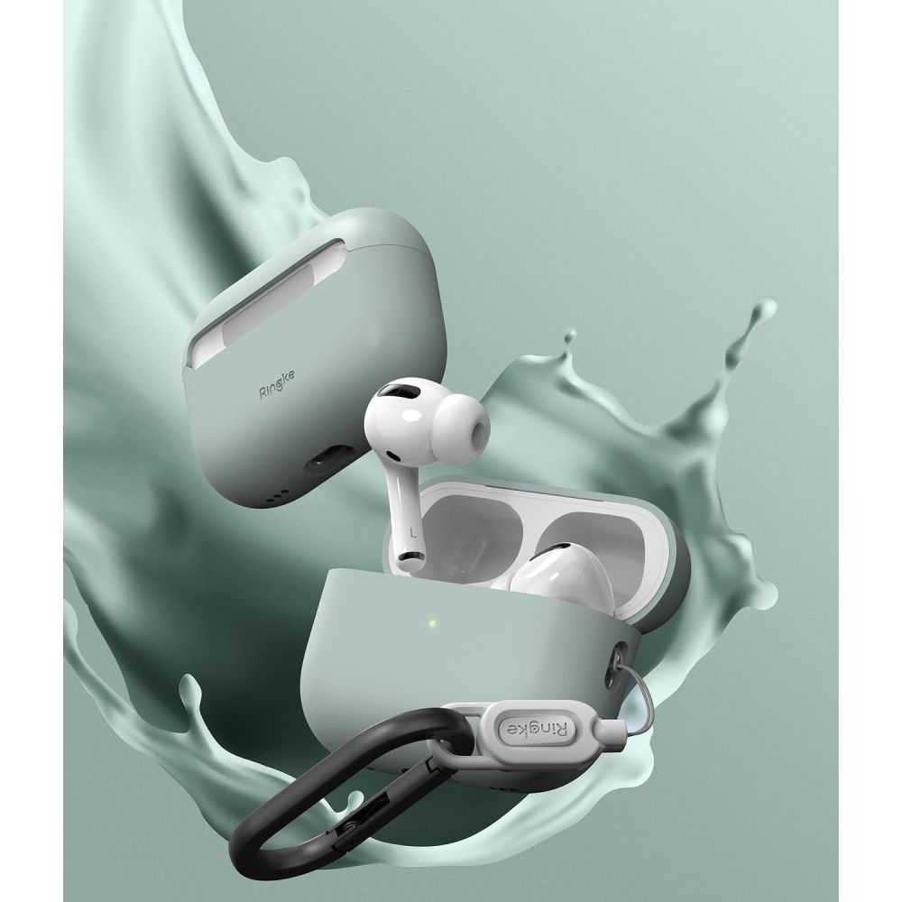 RINGKE SILIKONHÜLLE FÜR APPLE AIRPODS PRO 1 / 2 SEAFOAM