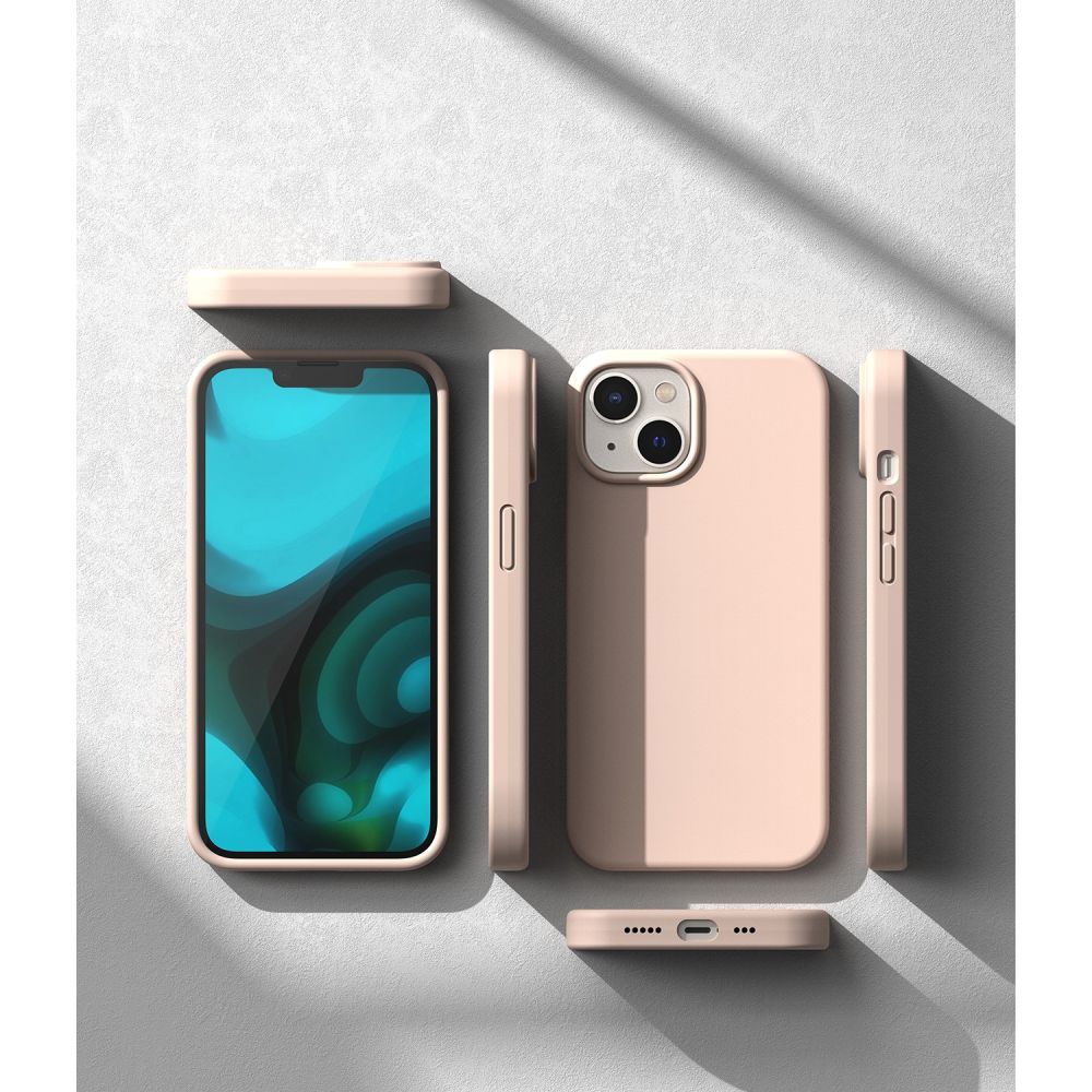 RINGKE SILIKONHÜLLE IPHONE 14 PLUS PINKE SAND