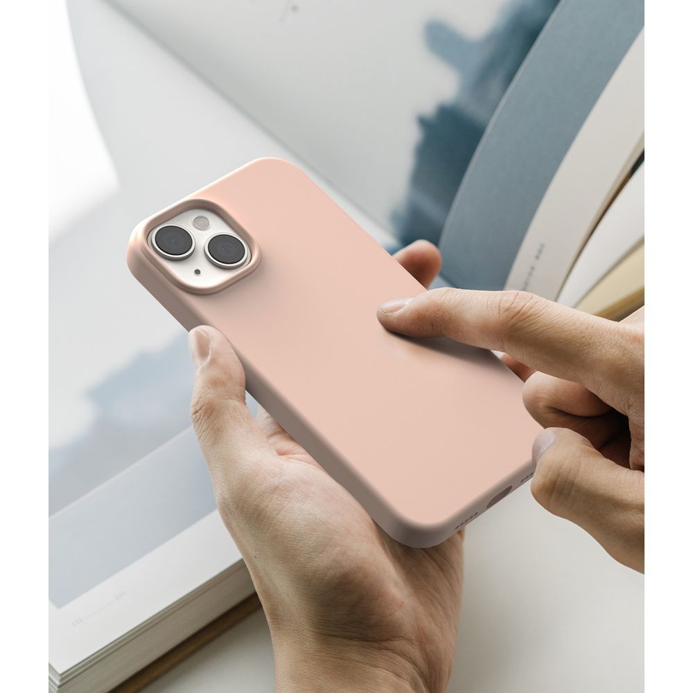 RINGKE SILIKONHÜLLE IPHONE 14 PLUS PINKE SAND