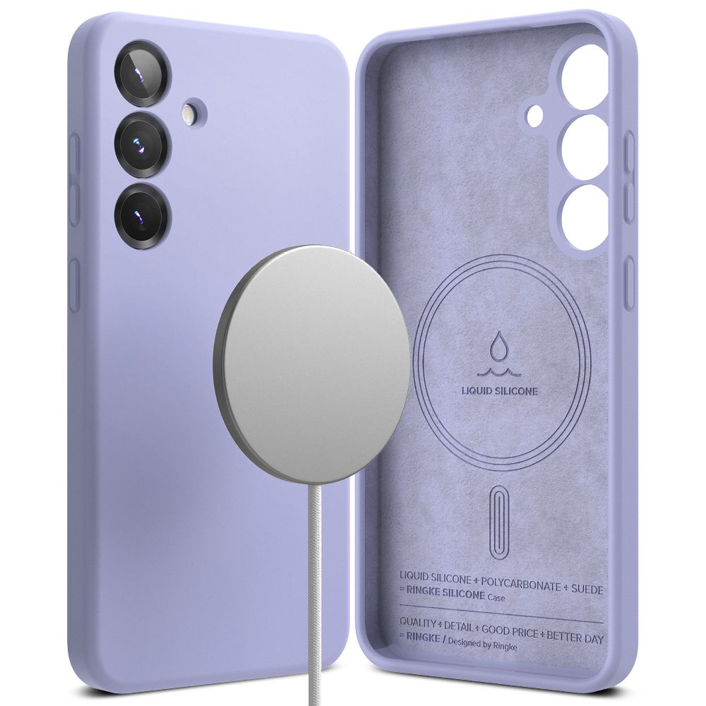 RINGKE SILIKON MAGNETISCH MAGSAFE GALAXY S25+ PLUS LAVENDEL