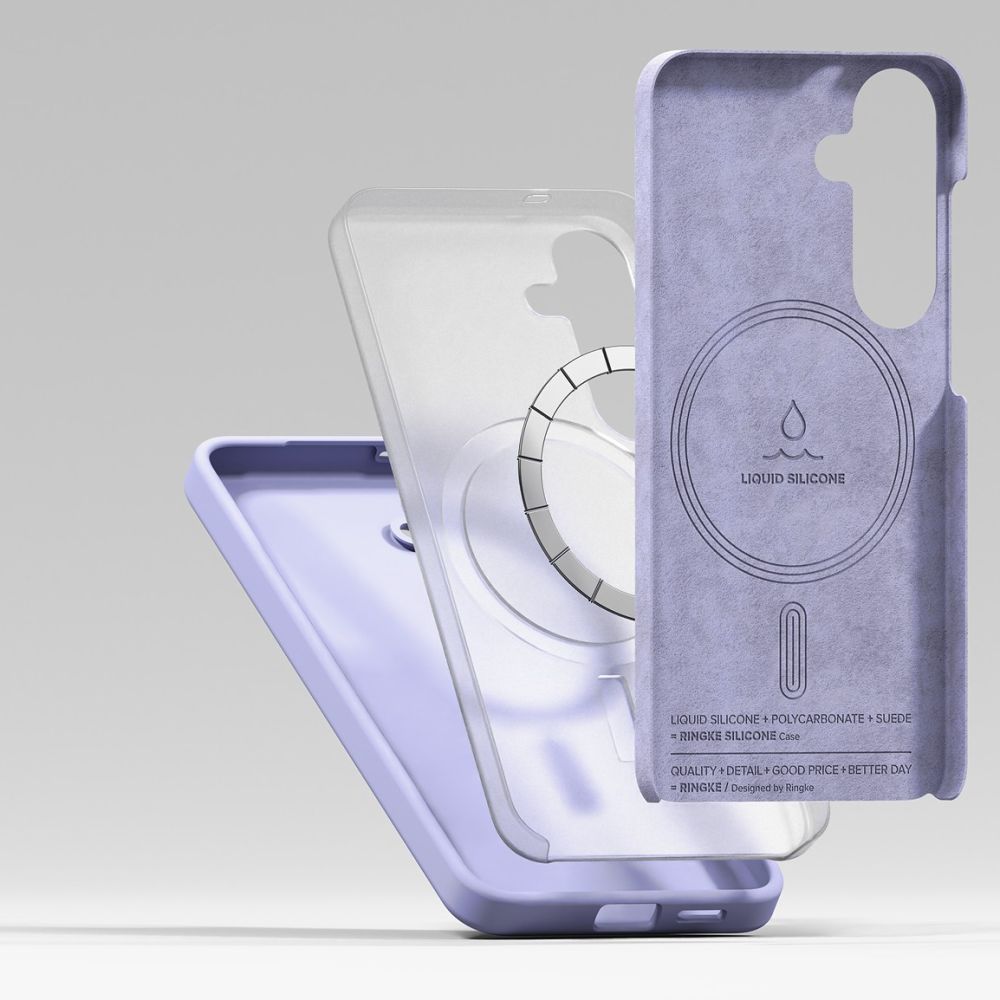 RINGKE SILIKON MAGNETISCH MAGSAFE GALAXY S25+ PLUS LAVENDEL