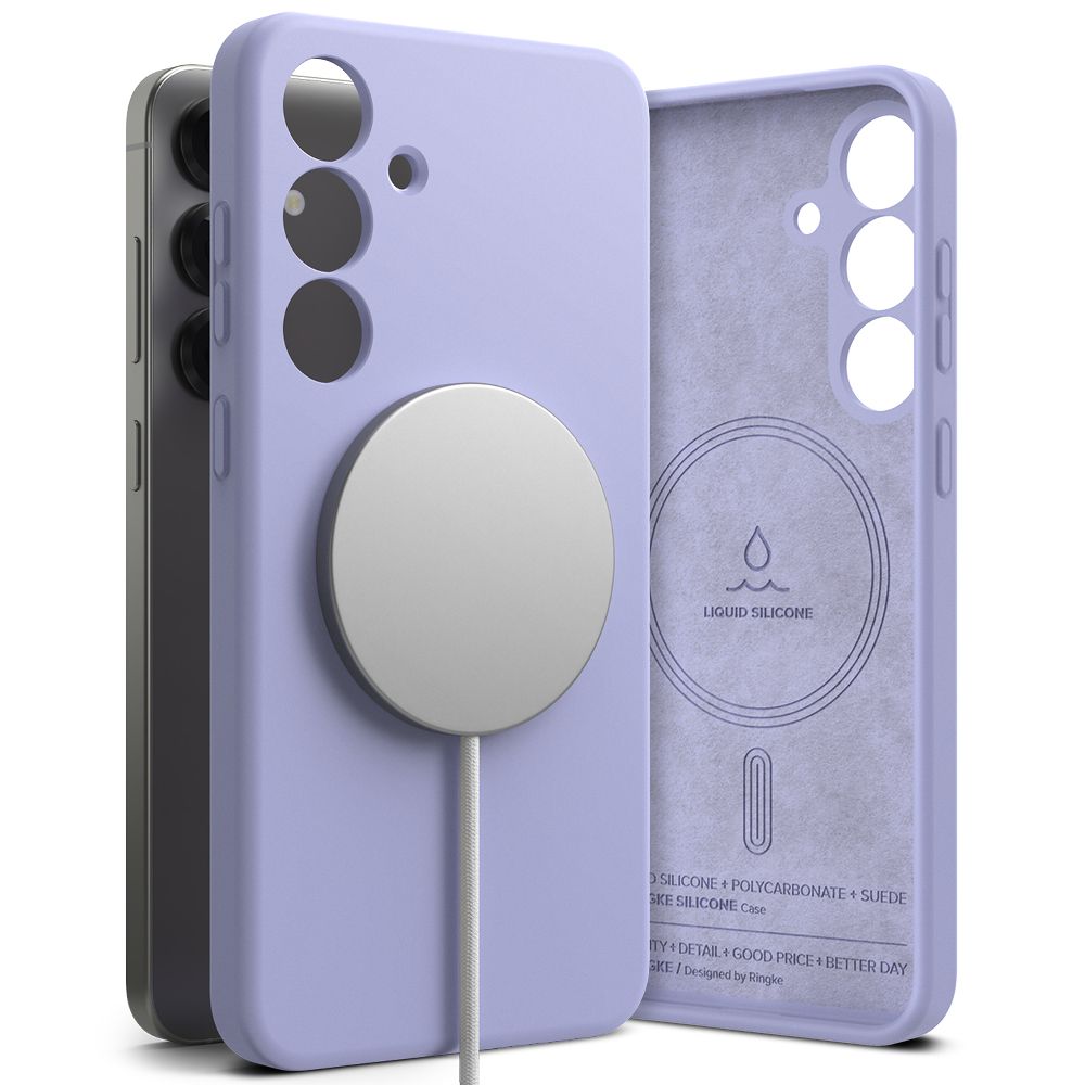 RINGKE SILIKON MAGNETISCH MAGSAFE GALAXY S25+ PLUS LAVENDEL