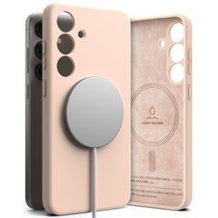 RINGKE SILIKON MAGNETISCH MAGSAFE GALAXY S25+ PLUS PINKER SAND