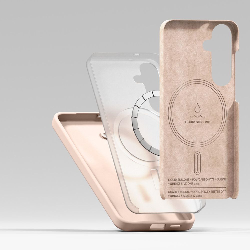 RINGKE SILIKON MAGNETISCH MAGSAFE GALAXY S25+ PLUS PINKER SAND