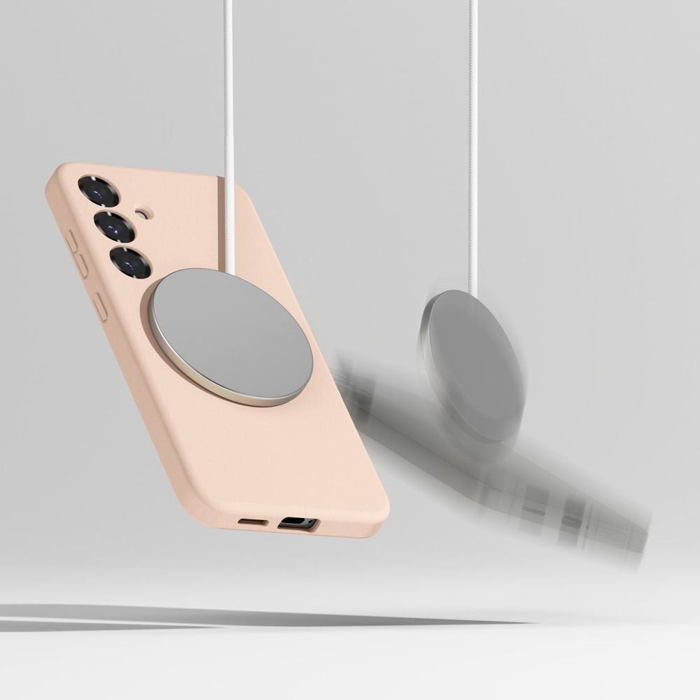 RINGKE SILIKON MAGNETISCH MAGSAFE GALAXY S25+ PLUS PINKER SAND
