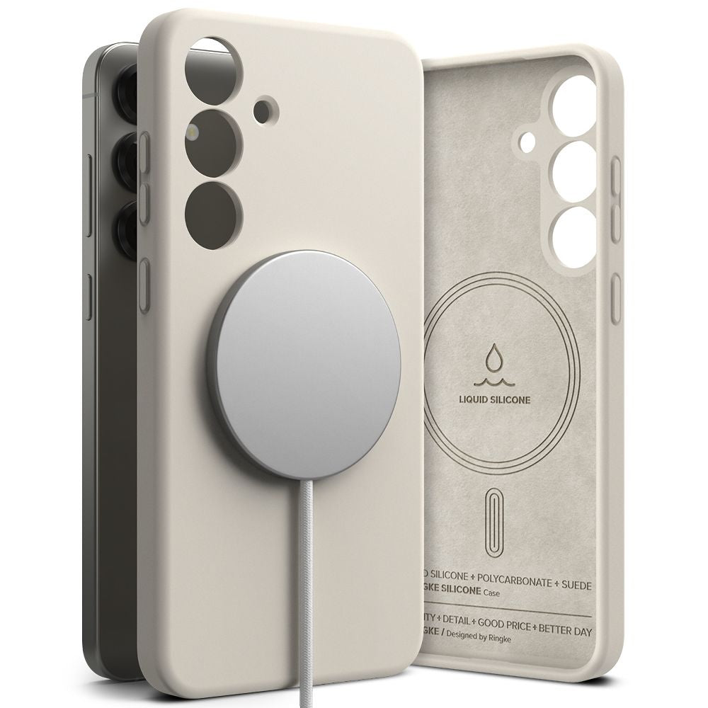 RINGKE SILIKON MAGNETISCH MAGSAFE GALAXY S25 STEIN