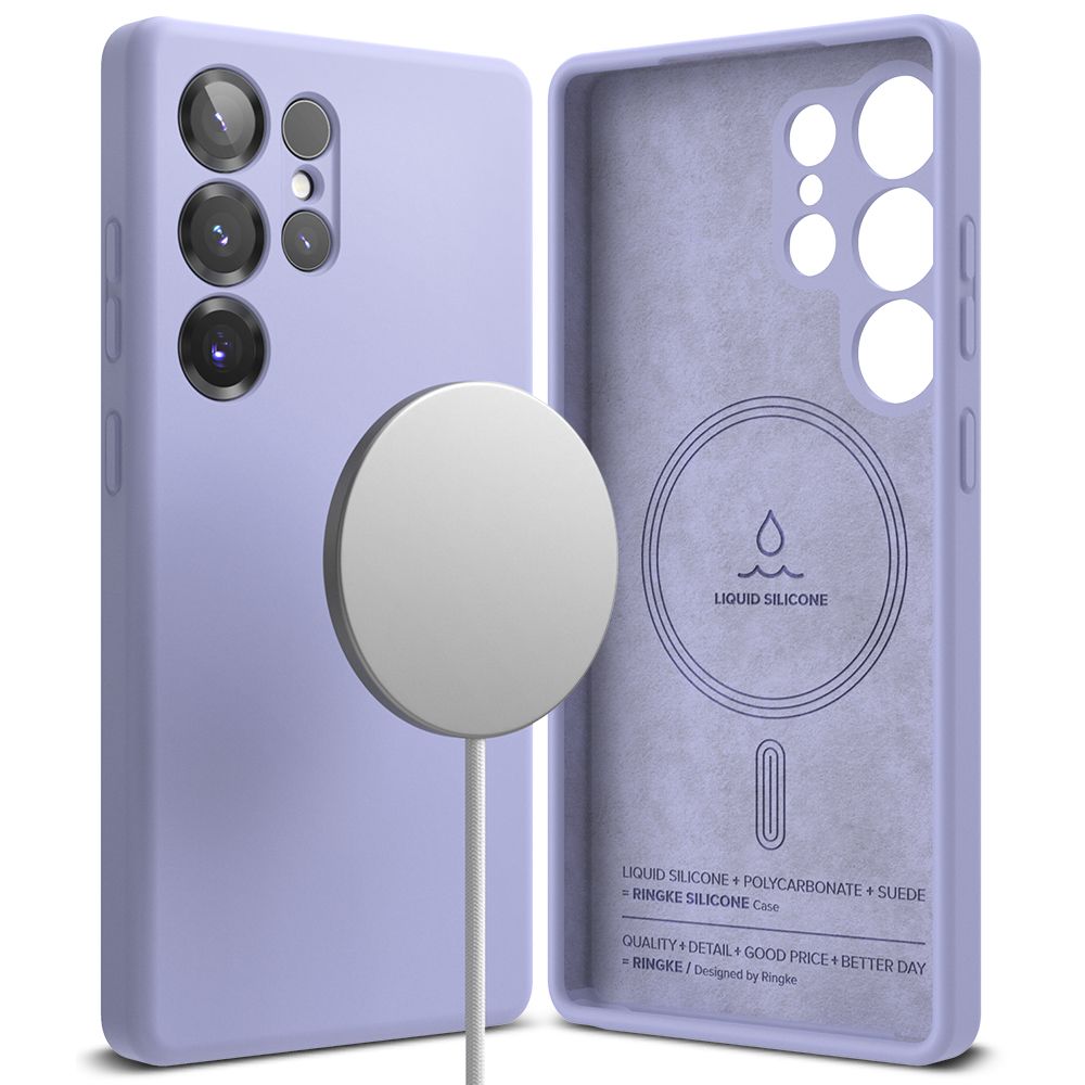 RINGKE SILIKON MAGNETISCH MAGSAFE GALAXY S25 ULTRA LAVENDEL