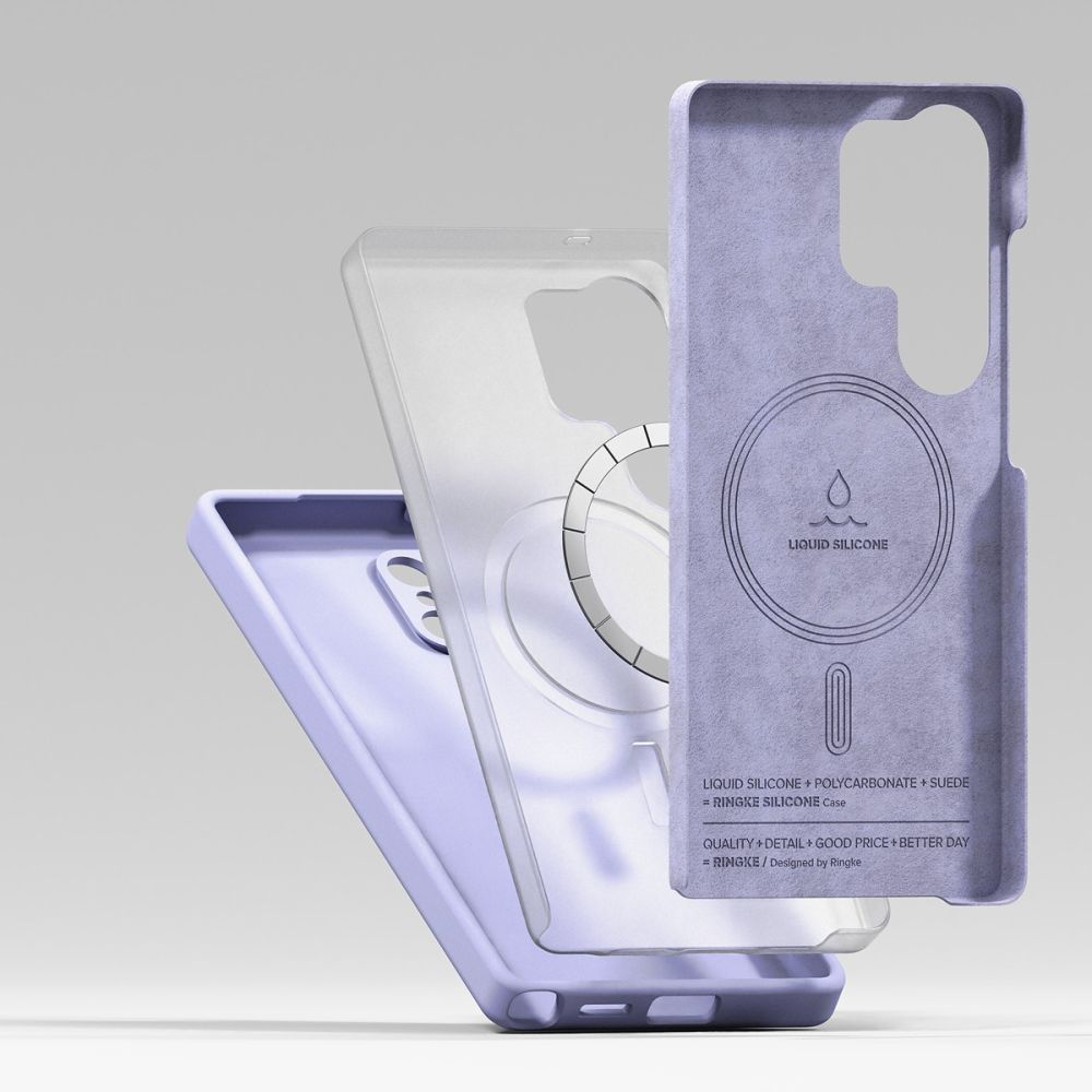 RINGKE SILIKON MAGNETISCH MAGSAFE GALAXY S25 ULTRA LAVENDEL