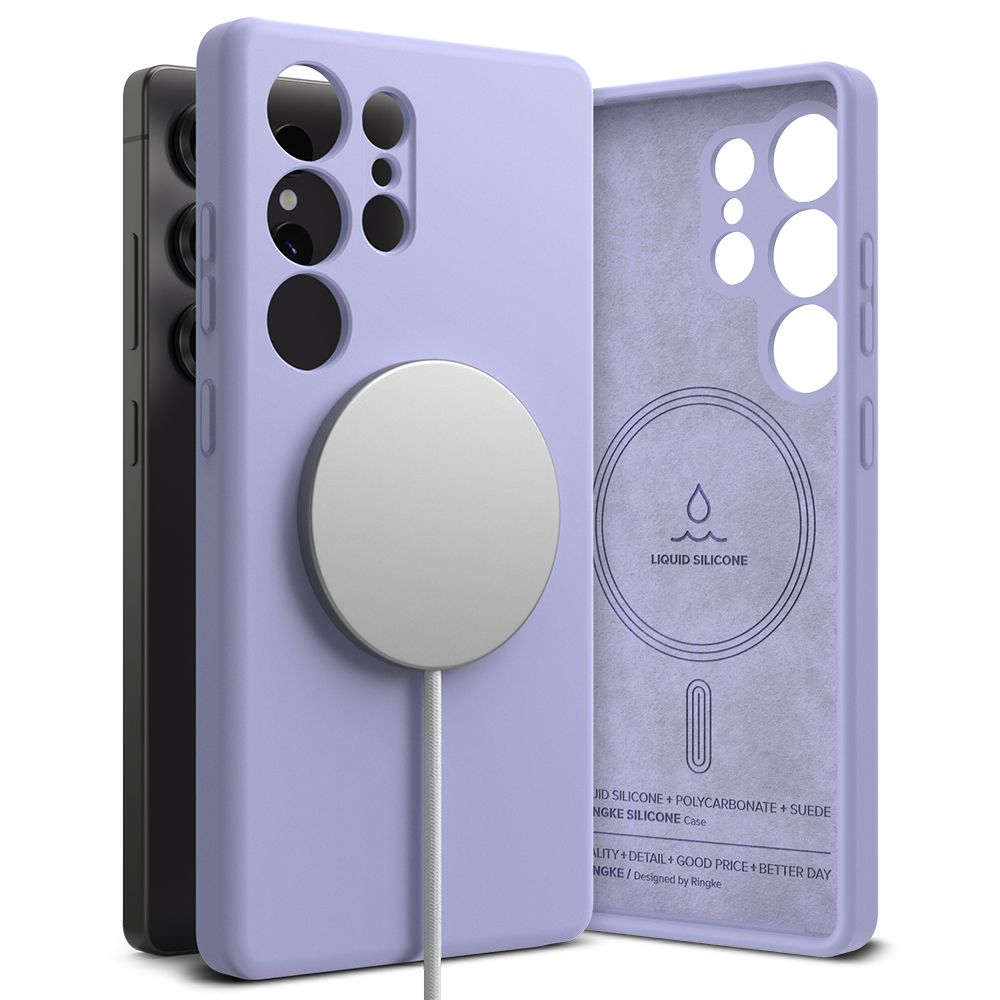RINGKE SILIKON MAGNETISCH MAGSAFE GALAXY S25 ULTRA LAVENDEL