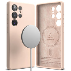 RINGKE SILIKON MAGNETISCH MAGSAFE GALAXY S25 ULTRA PINK SAND