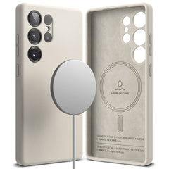 RINGKE SILIKON MAGNETISCH MAGSAFE GALAXY S25 ULTRA STEIN HÜLLE