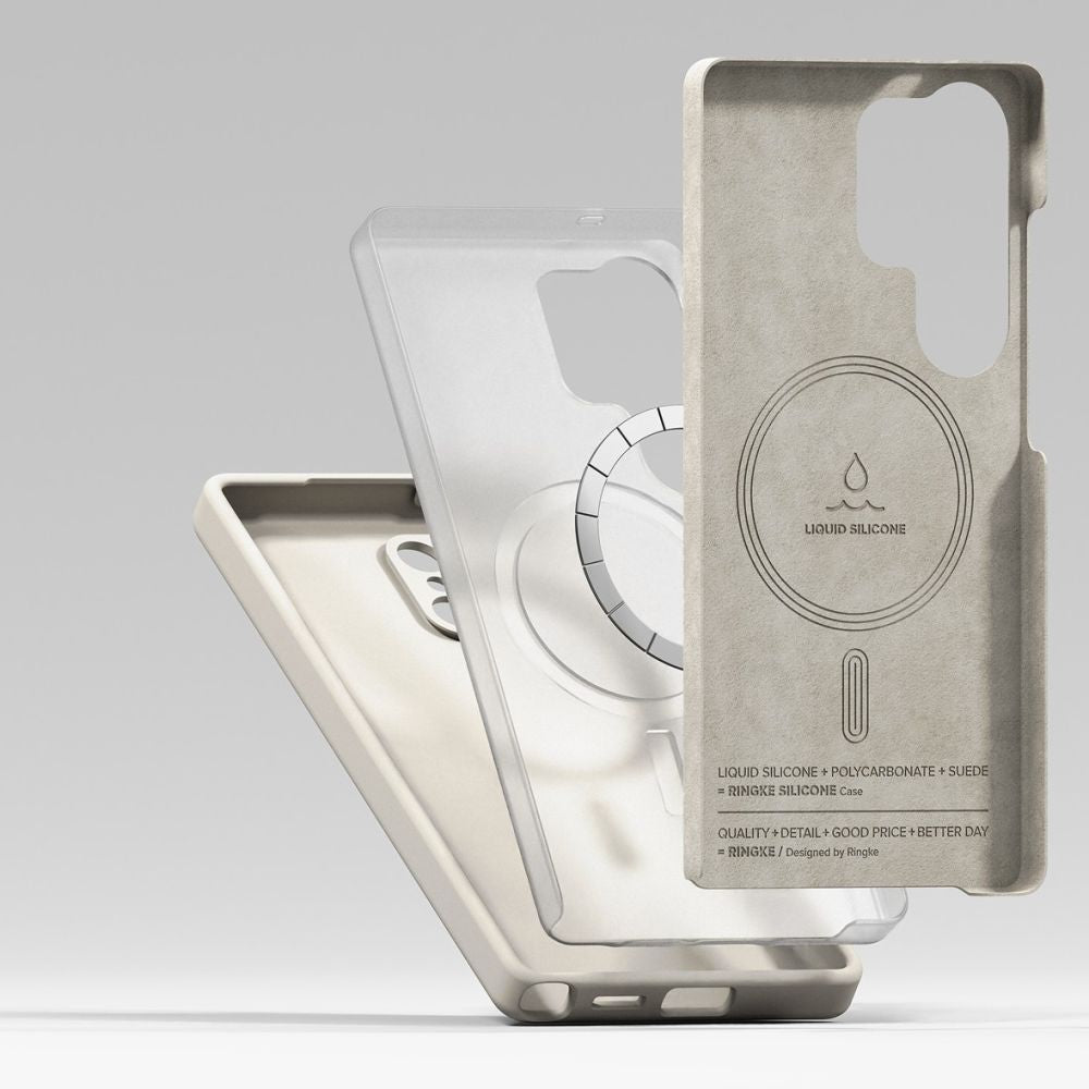 RINGKE SILIKON MAGNETISCH MAGSAFE GALAXY S25 ULTRA STEIN HÜLLE